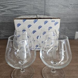 Princess House Clear Glass Brandy Snifters